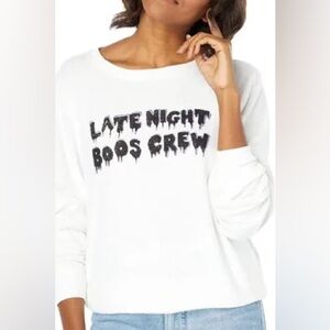 Wildfox Late Night Boos Crew very soft sweatshirt - NWT - size XL - too cute
